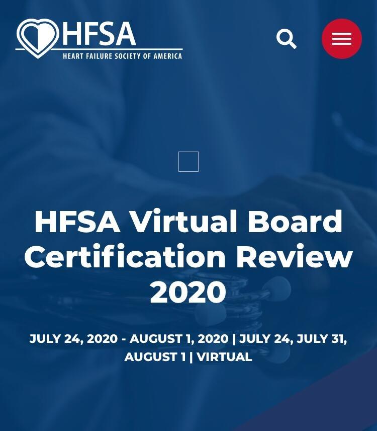 HFSA Virtual Board Certification Review 2020 | Medical Video Courses.