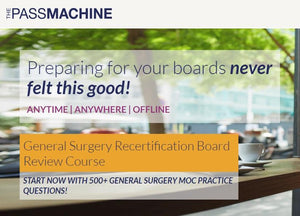 Le cours de révision du conseil de recertification de chirurgie générale Pass Machine (vidéos + PDF) | Cours de vidéo médicale.